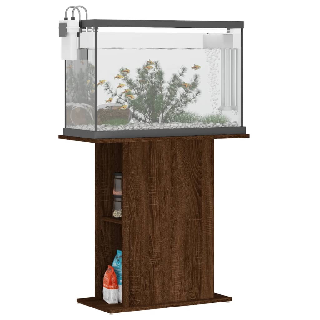 VidaXL Aquarium Standard 75x36x72.5 cm processed wood brown oak color