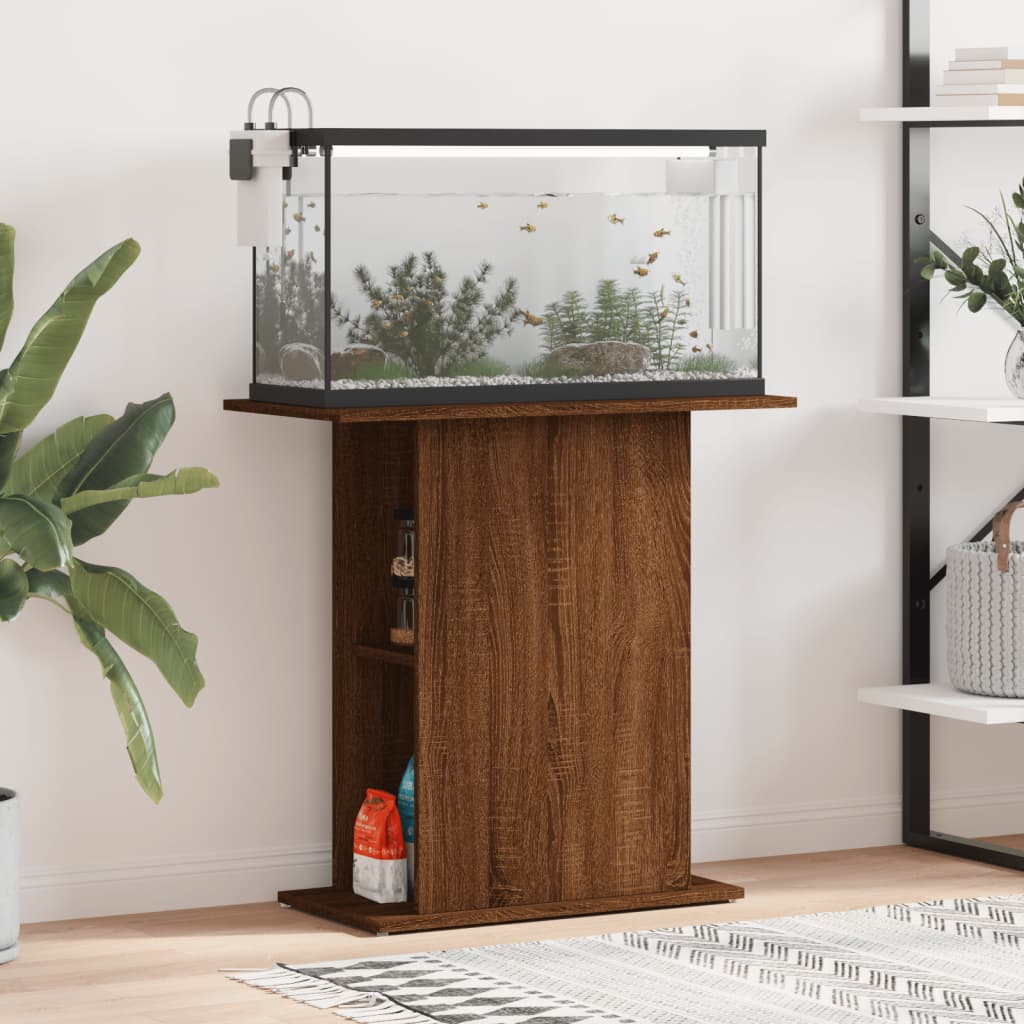 Vidaxl Aquarium Standard 75x36x72,5 cm Zpracované dřevěné hnědé dubové barvy