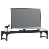 VidaXL Monitorstandaard 85x23x15,5 cm bewerkt hout zwart