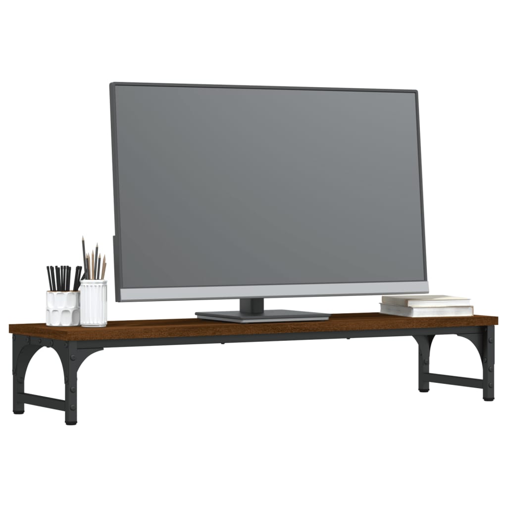 Vidaxl Monitor Standard 85x23x15.5 cm Color de roble de madera procesada