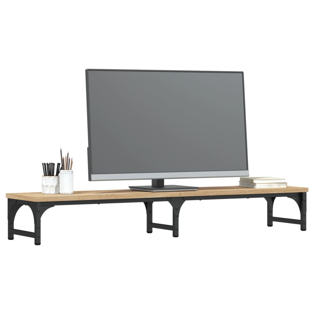 VidaXL Monitorstandaard 105x23x15,5 cm bewerkt hout sonoma eikenkleur