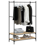 Vidaxl clothes rack with shelves processed wood Sonoma oak -colored