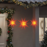 Vidaxl Christmas lamps with LEDs 3 pcs folding red