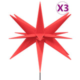 Vidaxl Christmas lamps with ground pin and LEDs 3 st 35 cm red