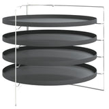 Vidaxl Pizza Pans 4 ST mit Rack Ø 28 cm Stahl