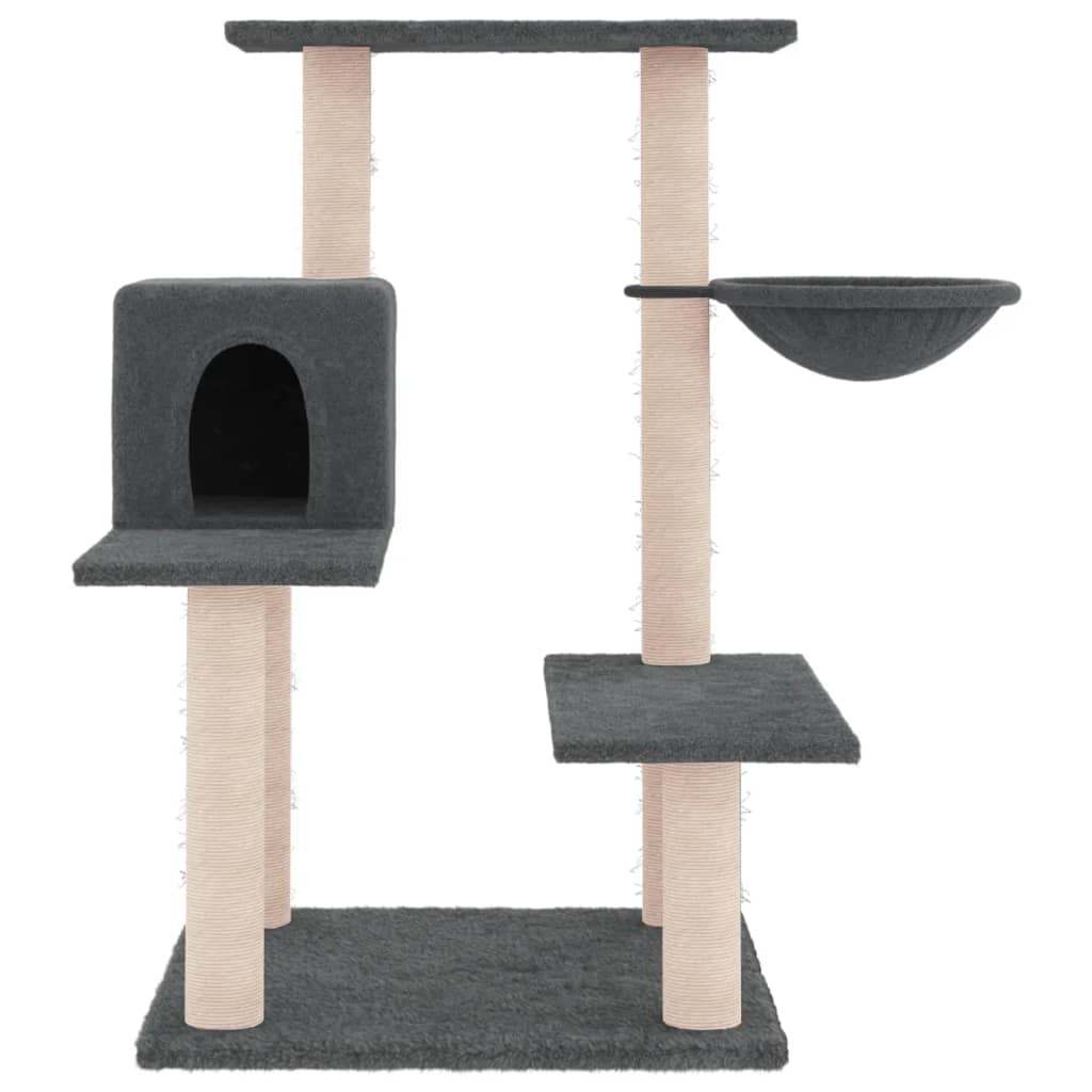 Vidaxl cat furniture with sisal scratching posts 82.5 cm dark gray