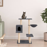 Vidaxl cat furniture with sisal scratching posts 82.5 cm dark gray