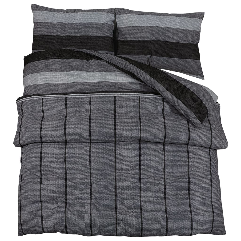 Vidaxl Duvet Sumpay set 200x200 cm di cotone grigio scuro