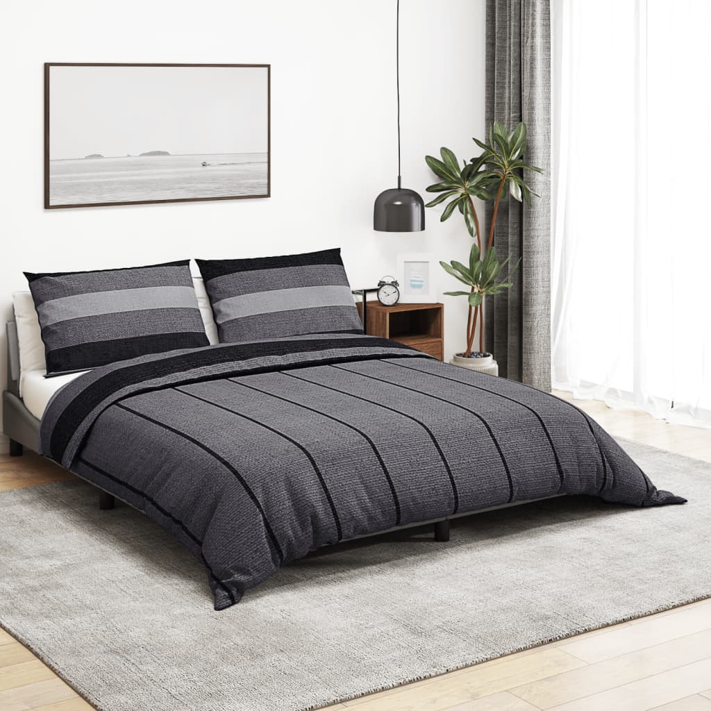 Sada přesun Vidaxl Druvet Sada 225x220 cm Cotton Dark Grey