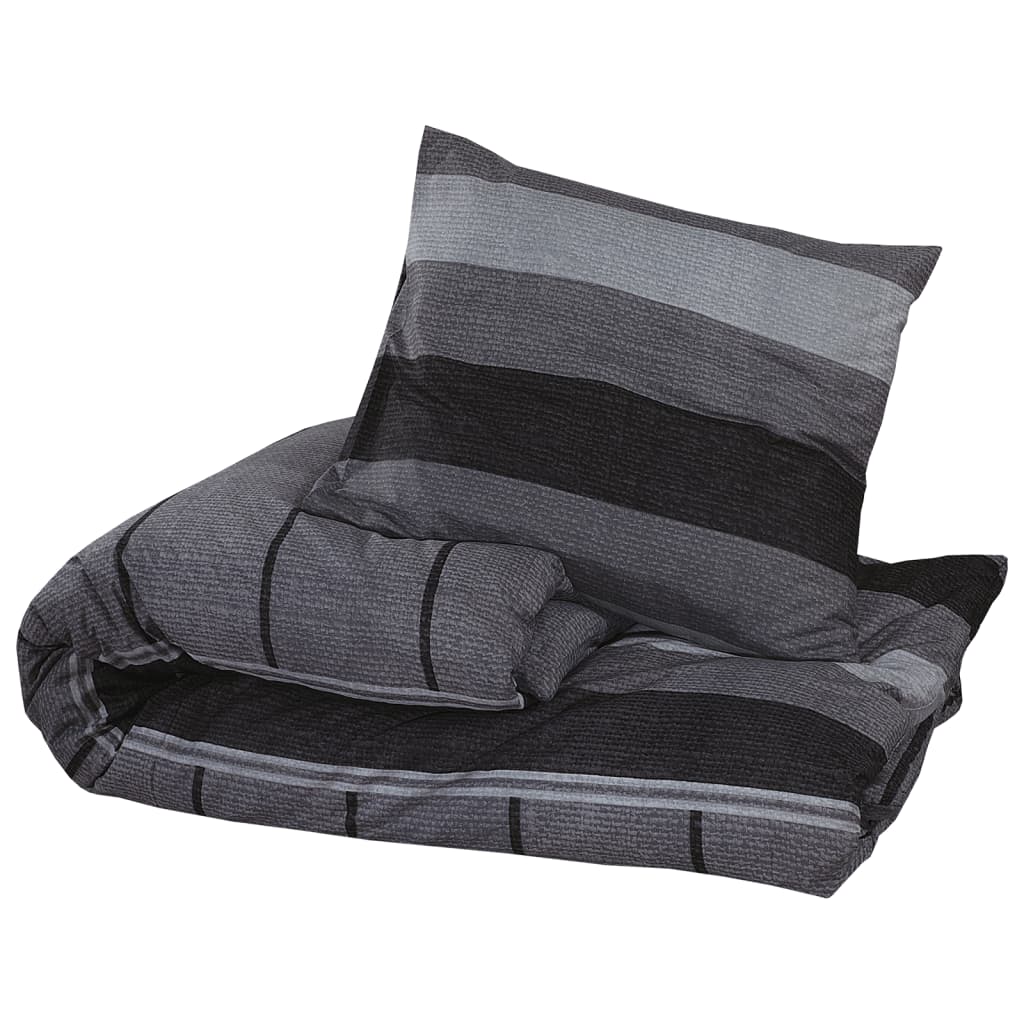 Ensemble de découverte de couette Vidaxl 260x220 cm coton gris foncé