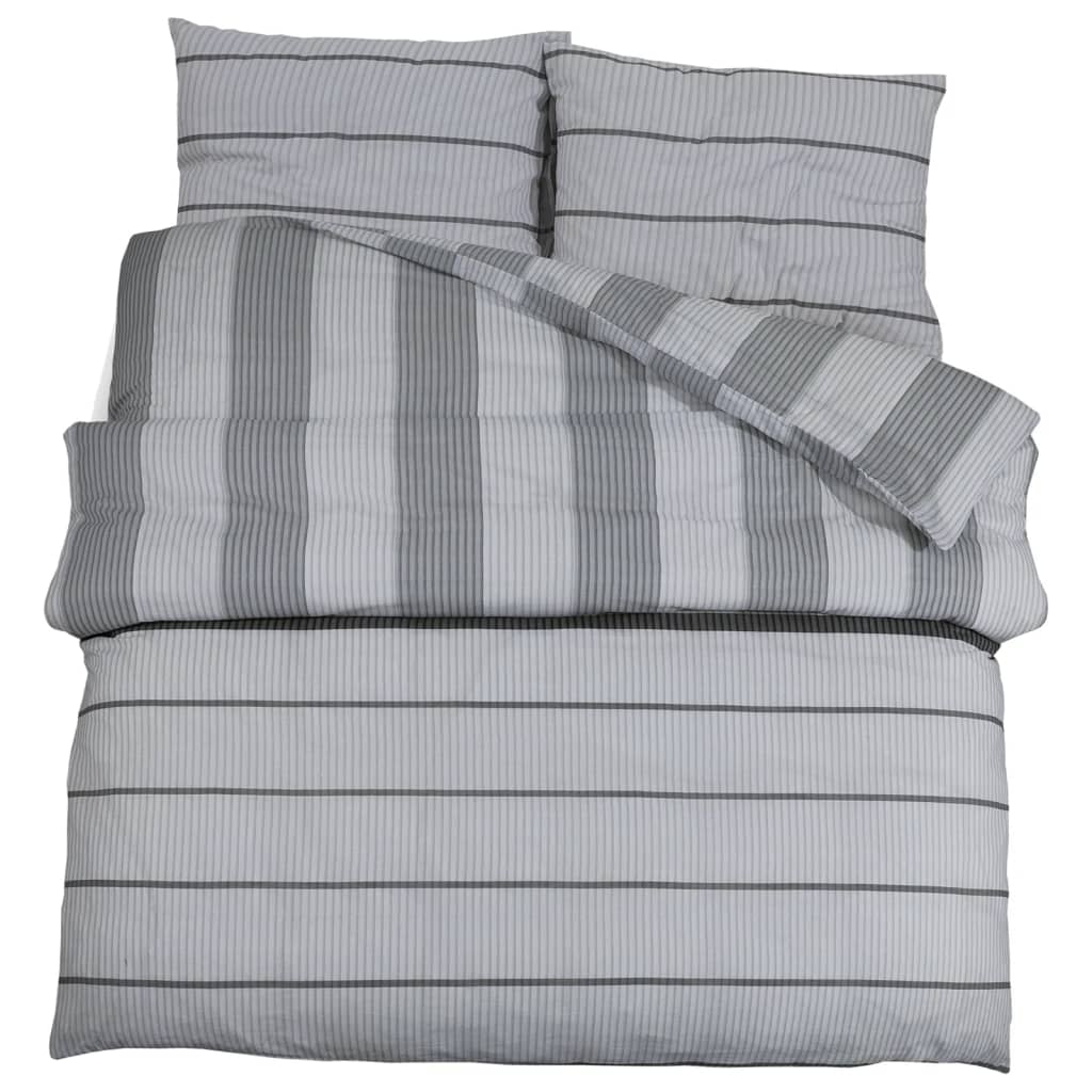 Vidaxl Duvet overray set 140x200 cm cotton gray