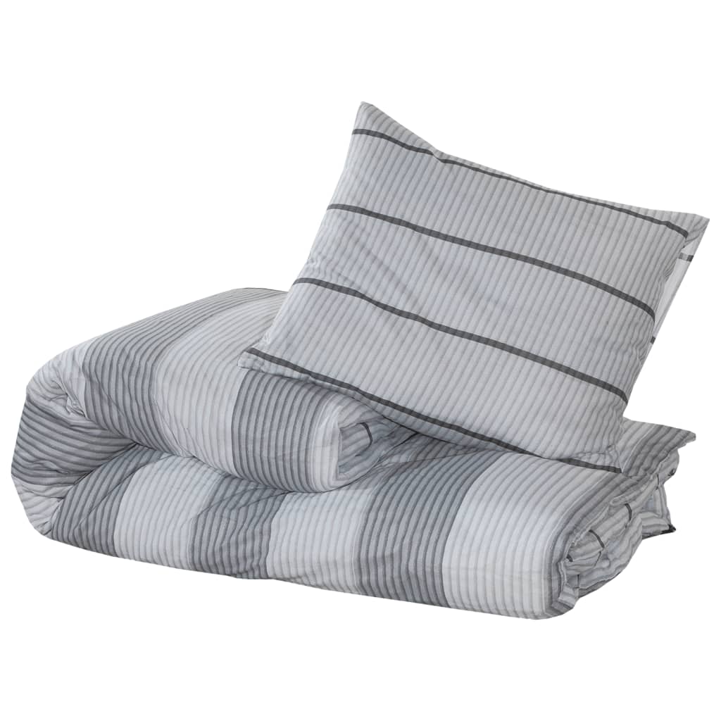 Vidaxl Duvet overray set 140x200 cm cotton gray