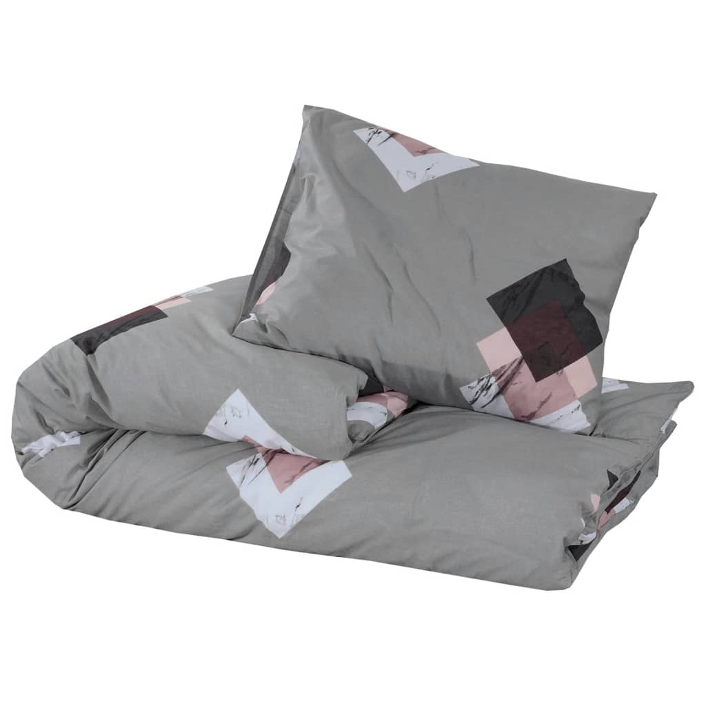 VIDAXL -Duvet -Überraschungs -Set 140x200 cm Baumwollgrau