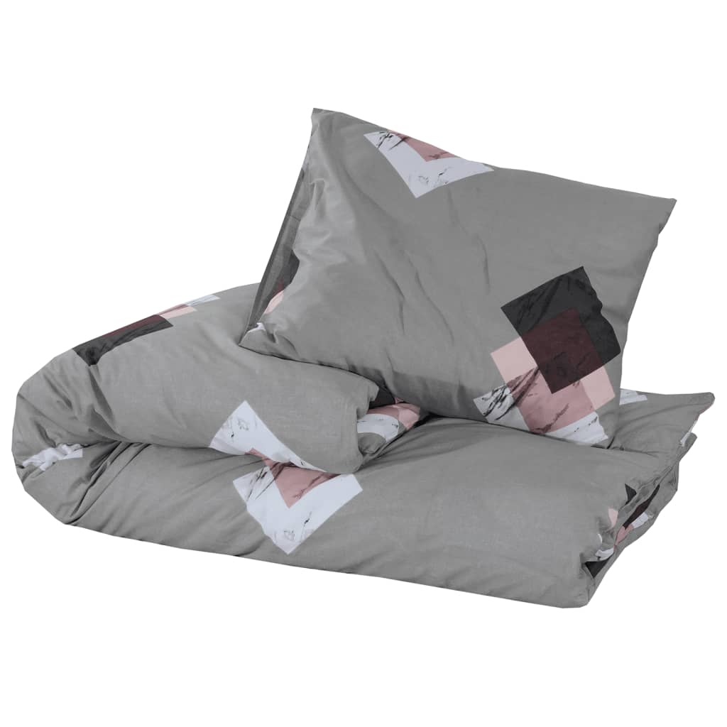 VidaXL duvet crossing set 240x220 cm cotton gray