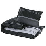 Vidaxl Duvet Crossing Set 200x200 cm Coton noir et blanc