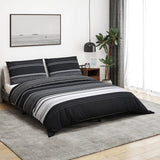 Vidaxl Duvet Crossing Set 200x200 cm Coton noir et blanc