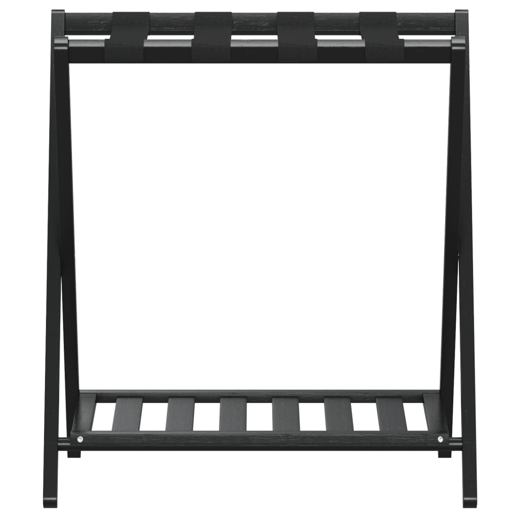 Rack à bagages Vidaxl 68x38x58 cm Bamboo noir