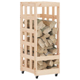 Porte-bloc de vidaxl avec roues 40x49x110 cm Pine solide