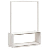 Vidaxl Clothing rack Shoe cabinet 113x40x157.5 cm Solid pine white white