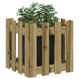 VidaXL Planter with fencing 40x40x40 cm Impregnated pine wood