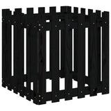 Vidaxl Planning box with fencing 60x60x60 cm Solid pine black