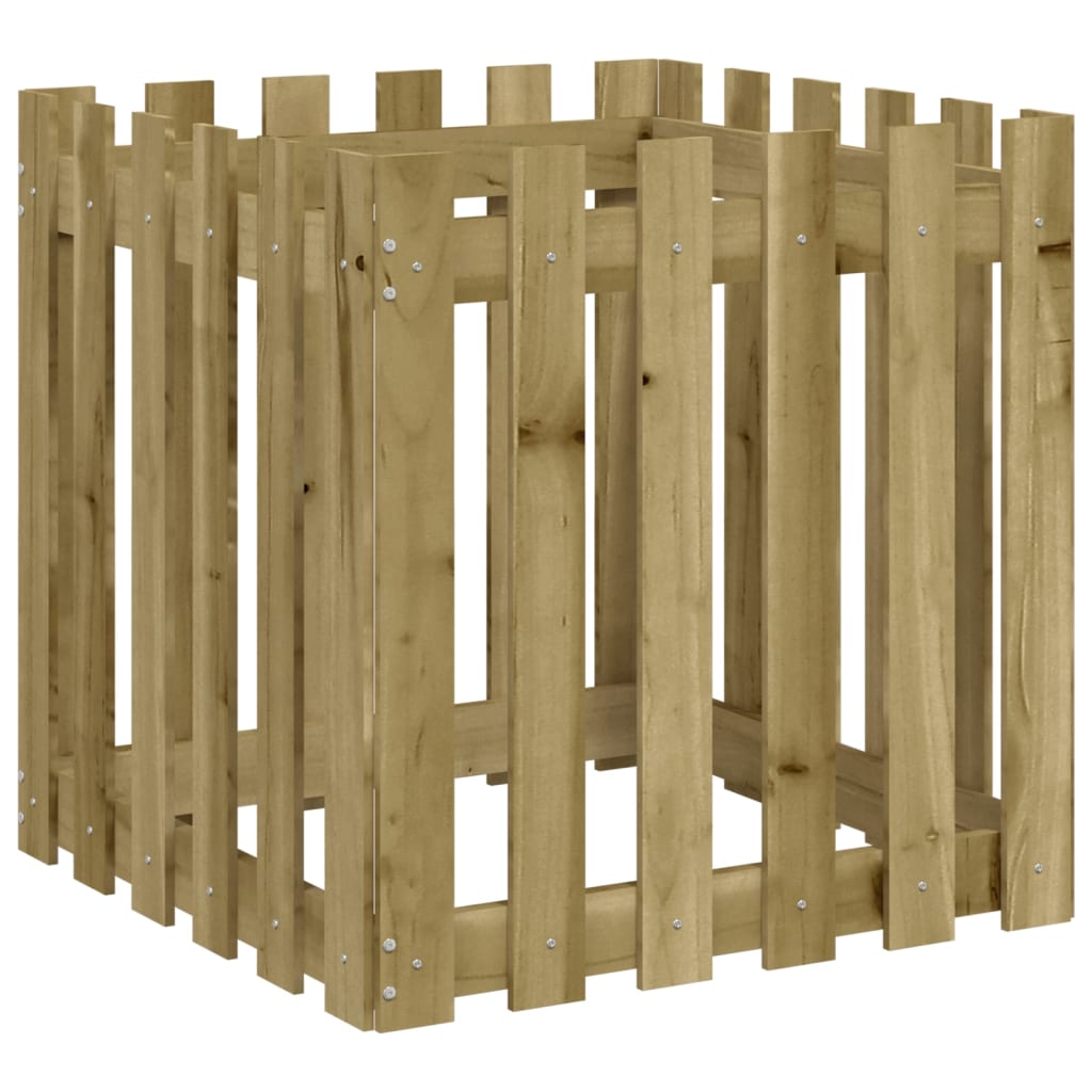 VidaXL Planter with fencing 60x60x60 cm Impregnated pine