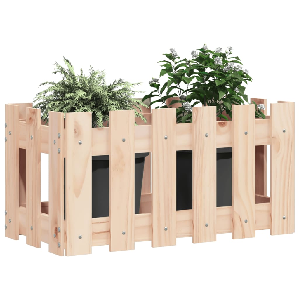 Vidaxl Planning box with fence design 60x30x30 cm Solid pine