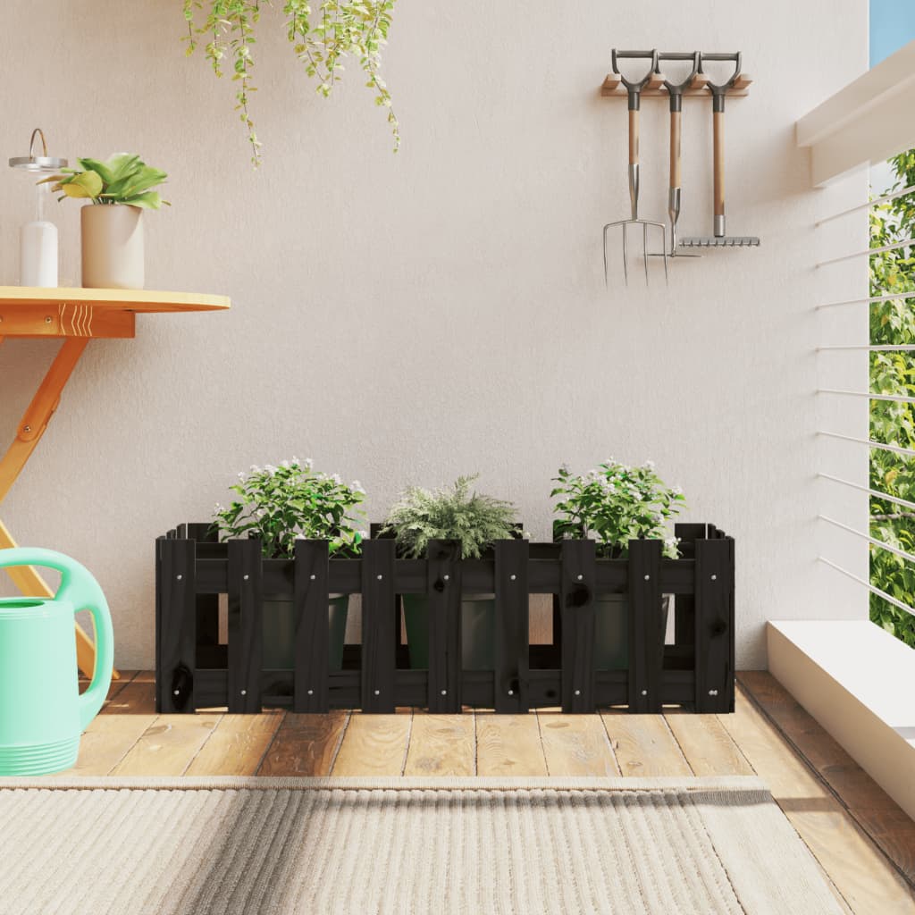 Vidaxl planter Insent HEK Design 100x30x30 cm fyrretræ sort