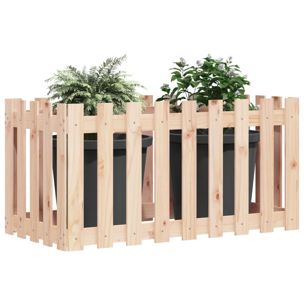 Vidaxl Planter raised with fencing 100x50x50 cm pine wood