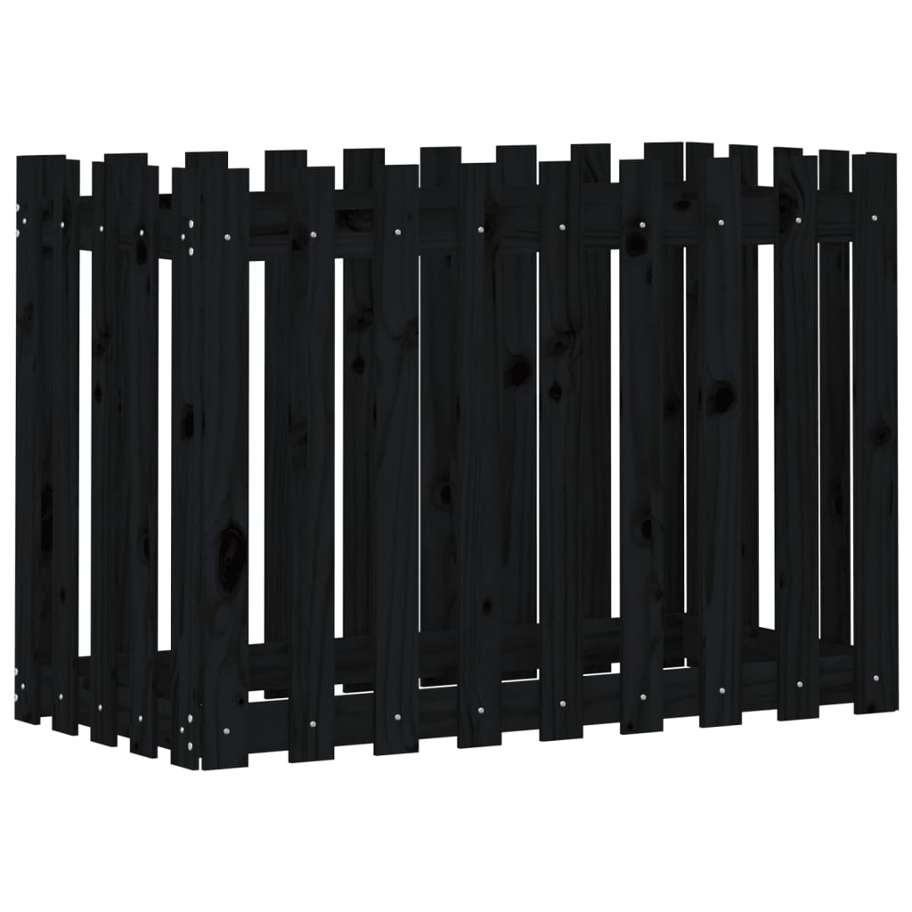 VidaXL Planter Insented Hek Design 100x50x70 cm Pine wood Black