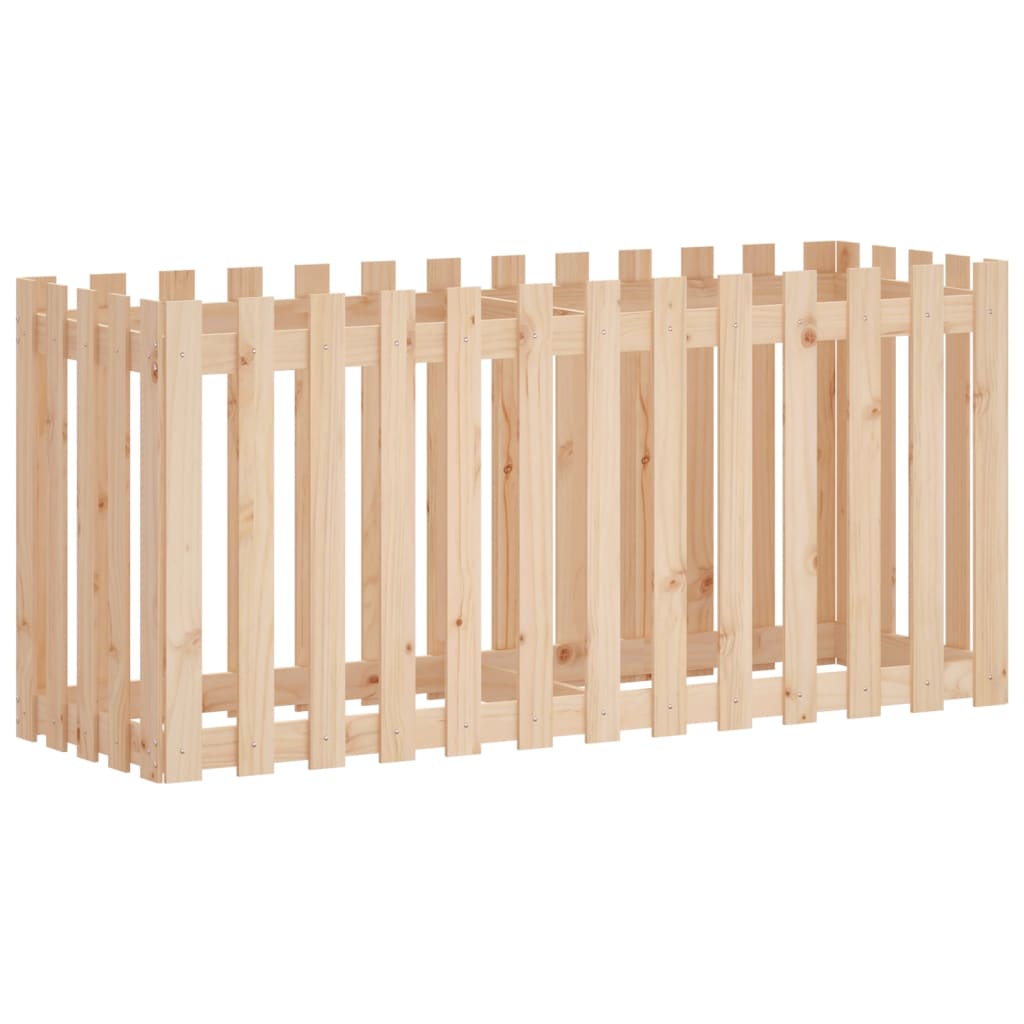 Vidaxl Planter raised with fence design 150x50x70 cm pine wood