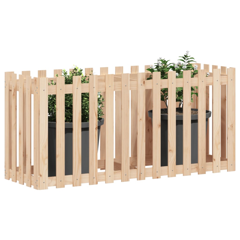 Vidaxl Planter raised with fence design 150x50x70 cm pine wood