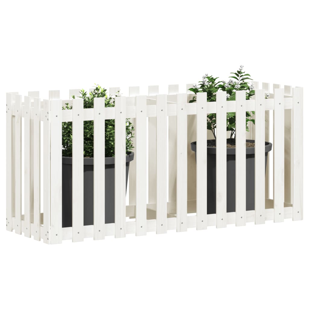 VidaXL Planter Insent Hek Design 150x50x70 cm Pine wood white