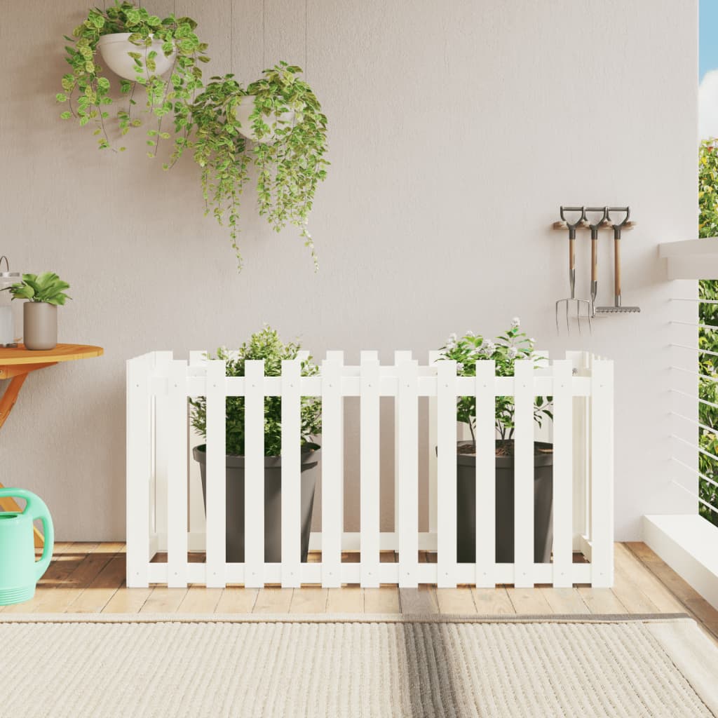 VidaXL Planter Insent Hek Design 150x50x70 cm Pine wood white