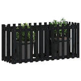 VidaXL Planter Insent Hek Design 150x50x70 cm Pine wood Black