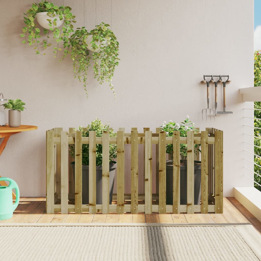 VidaXL Planter Inserted Hek Design 150x50x70 cm Impregnated Wood