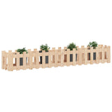 Vidaxl Planter raised with fence design 200x30x30 cm pine wood