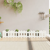 VidaXL Planter Insent Hek Design 200x30x30 cm Pine Wit White