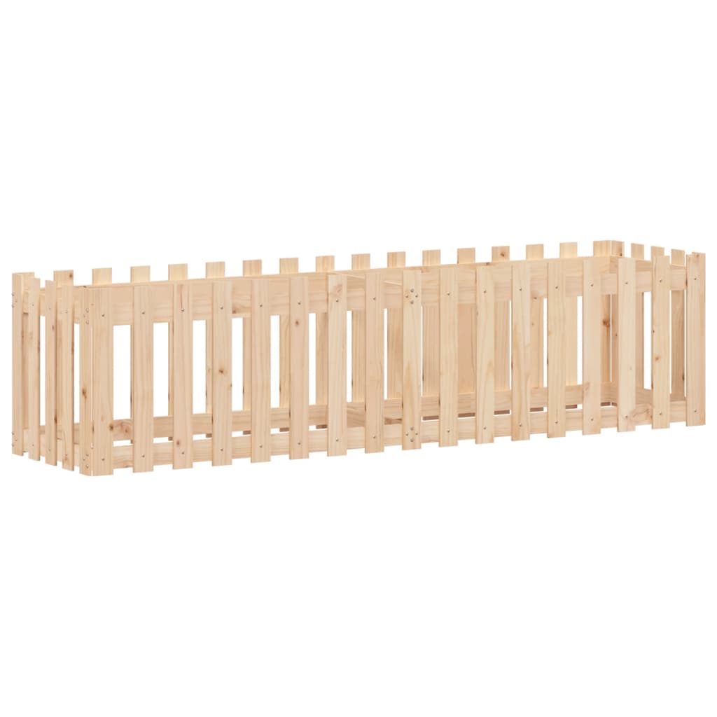 VidaXL Planter raised with fencing 200x50x50 cm pine wood