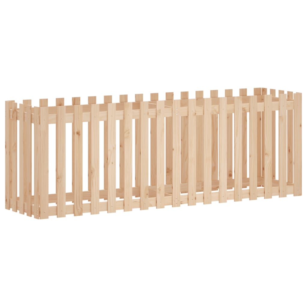 Vidaxl Planter raised with fence design 200x50x70 cm pine wood