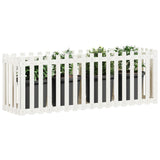 VidaXL Planter Insent Hek Design 200x50x70 cm Pine Wit White