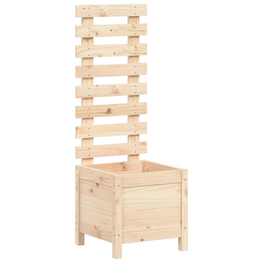 VidaXL Planter with rack 39x39.5x114 cm Solid pine