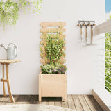 VidaXL Planter with rack 39x39.5x114 cm Solid pine