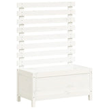 VidaXL Planter with rack 79x39.5x114 cm Solid pine white white