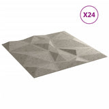 VidaXL 24 ST Wall panels Diamond 6 m² 50x50 cm XPS Betongrijs