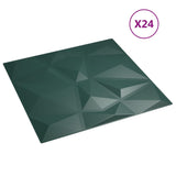 Vidaxl 24 ST Panele ścienne Diamond 6 m² 50x50 cm xps zielony