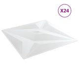 Vidaxl 24 ST stenskih plošč STAR 6 m² 50x50 cm xps bela