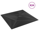 Vidaxl 24 ST Panele ścienne Gwiazda 6 m² 50x50 cm xps czarny