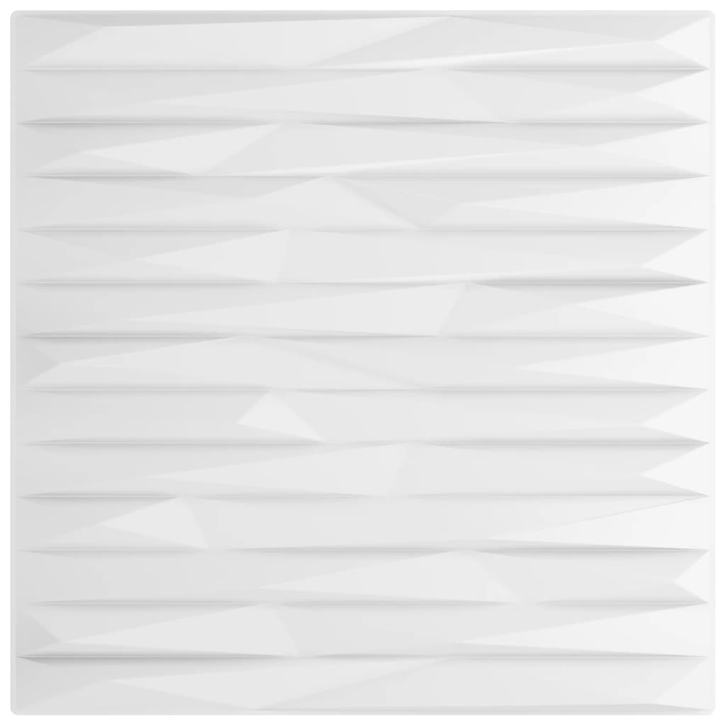 Vidaxl 24 St Wall Panels Stone 6 m² 50x50 cm XPS White