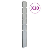 Vidaxl Fence Posts 10 st 160 cm en acier galvanisé en acier couleur